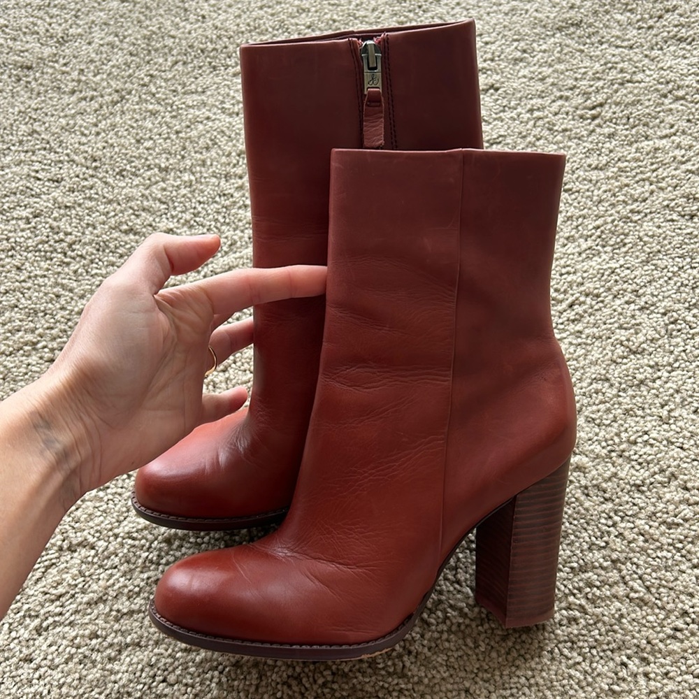 sam edelman "reyes" bootie size 7.5 rust color
